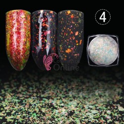 Decor pentru unghii NADP033BB Fulgi de gheata, paiete Cameleon Amelie pentru unghii Cod FC04 + 1 aplicator